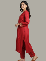 Floral Wool blend embroidered kurti