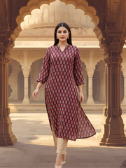 Handblock Silk Modal Printed Kurti