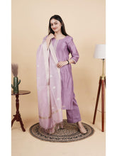 Amara 3 Piece Chanderi Silk Kurta Set with Pant and Dupatta