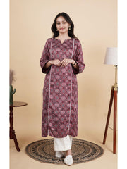Prakriti Women's Handblock Printed Silk Modal Kurti