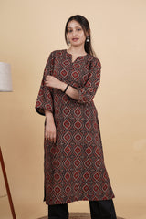 Aaranya Handcrafted Ajrakh Cotton Kurta Set