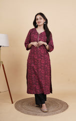 Ruhani – Handcrafted printed cotton Kurta Set