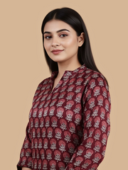 Handblock Silk Modal Printed Kurti