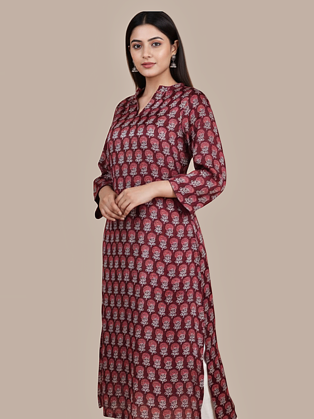 Handblock Silk Modal Printed Kurti