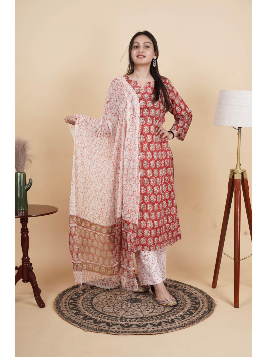 Ruhani Pure Cotton Kurti Set for Women