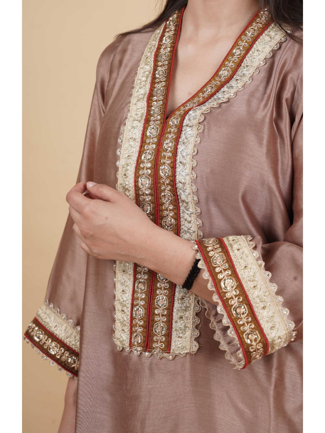 Anika Chanderi Silk Kurti for Women