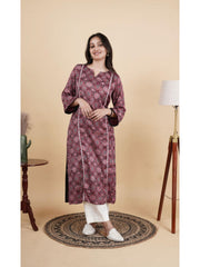 Prakriti Women's Handblock Printed Silk Modal Kurti