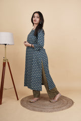 Pushkara – Handcrafted Ajrakh Cotton Kurta Set