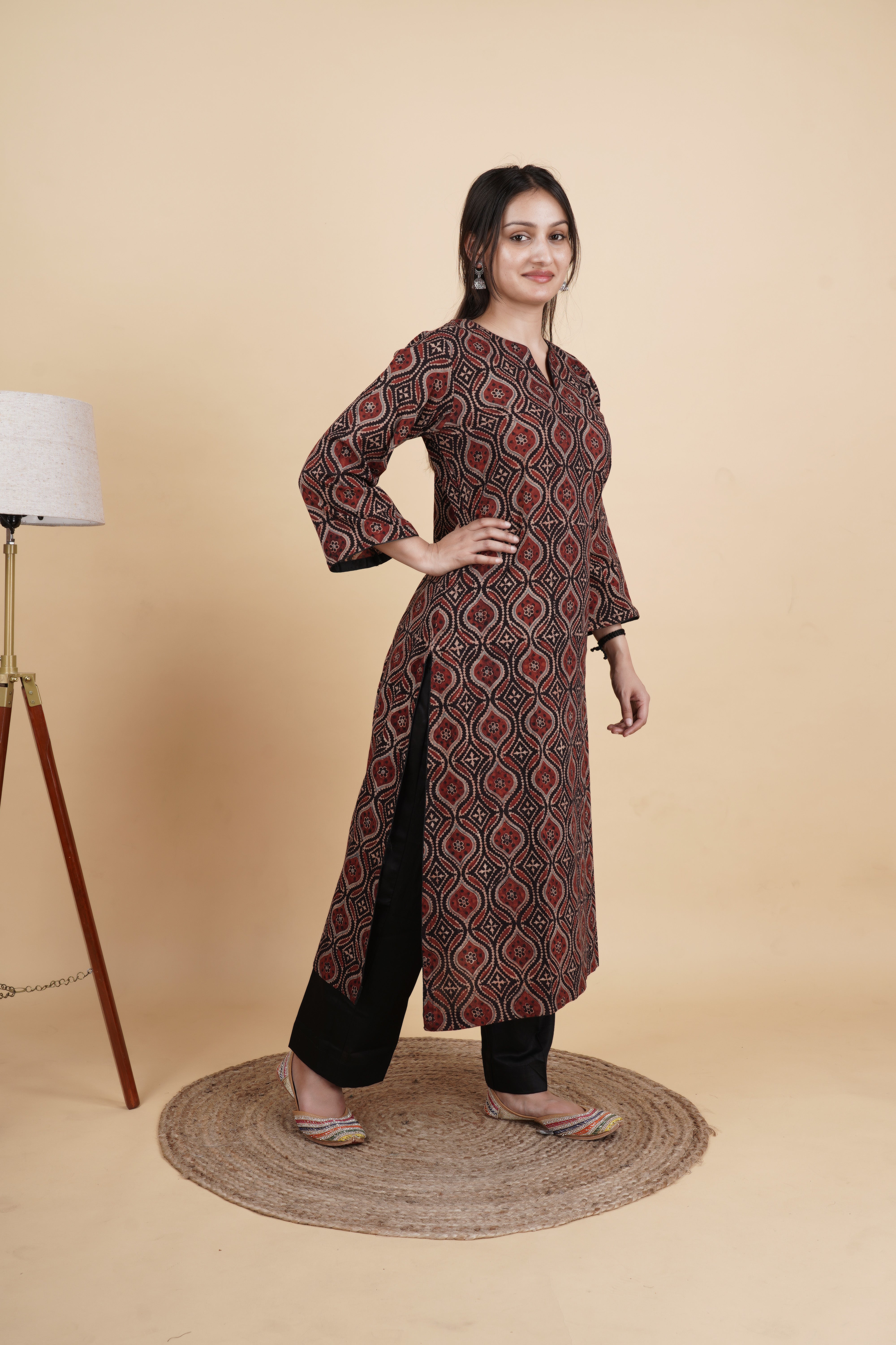 Aaranya – Handcrafted Ajrakh Cotton Kurti