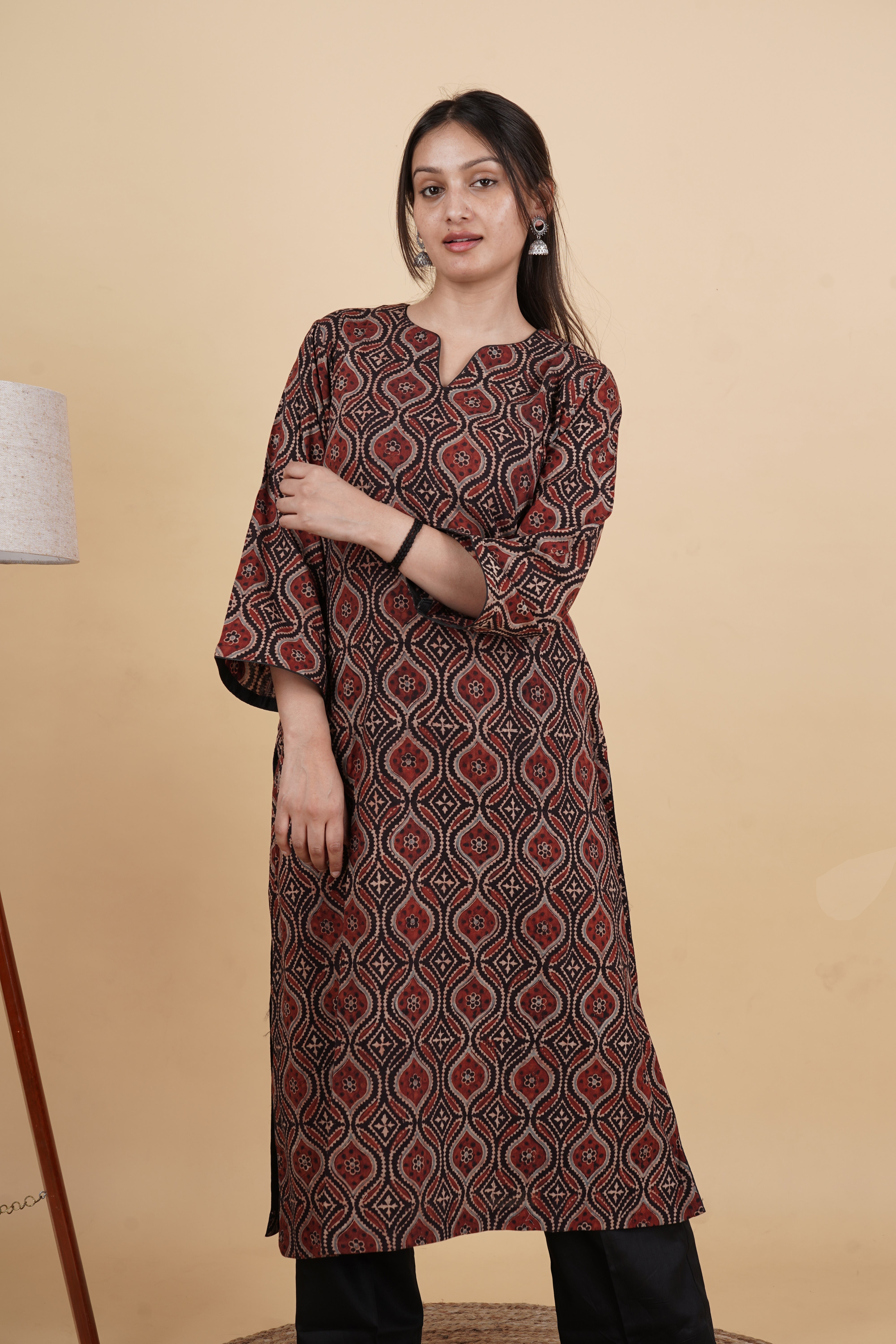 Aaranya Handcrafted Ajrakh Cotton Kurta Set