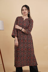 Aaranya – Handcrafted Ajrakh Cotton Kurti