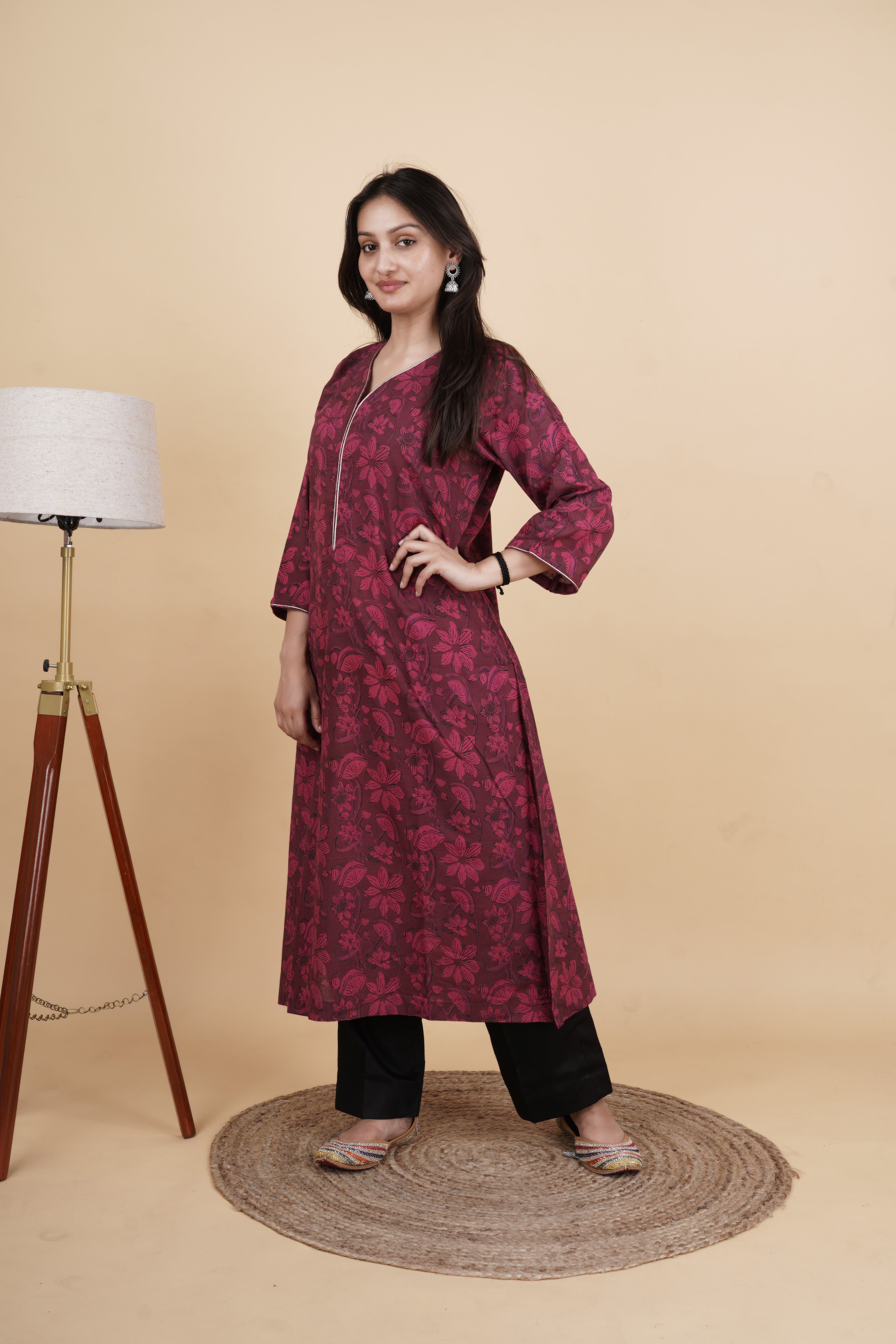 Ruhani – Handcrafted printed cotton Kurta Set